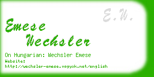 emese wechsler business card